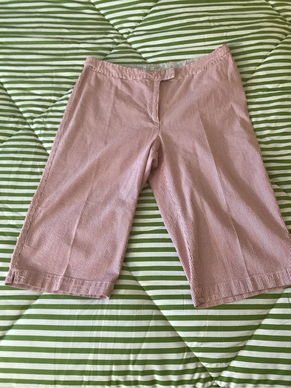 Women’s Red Seersucker Shorts